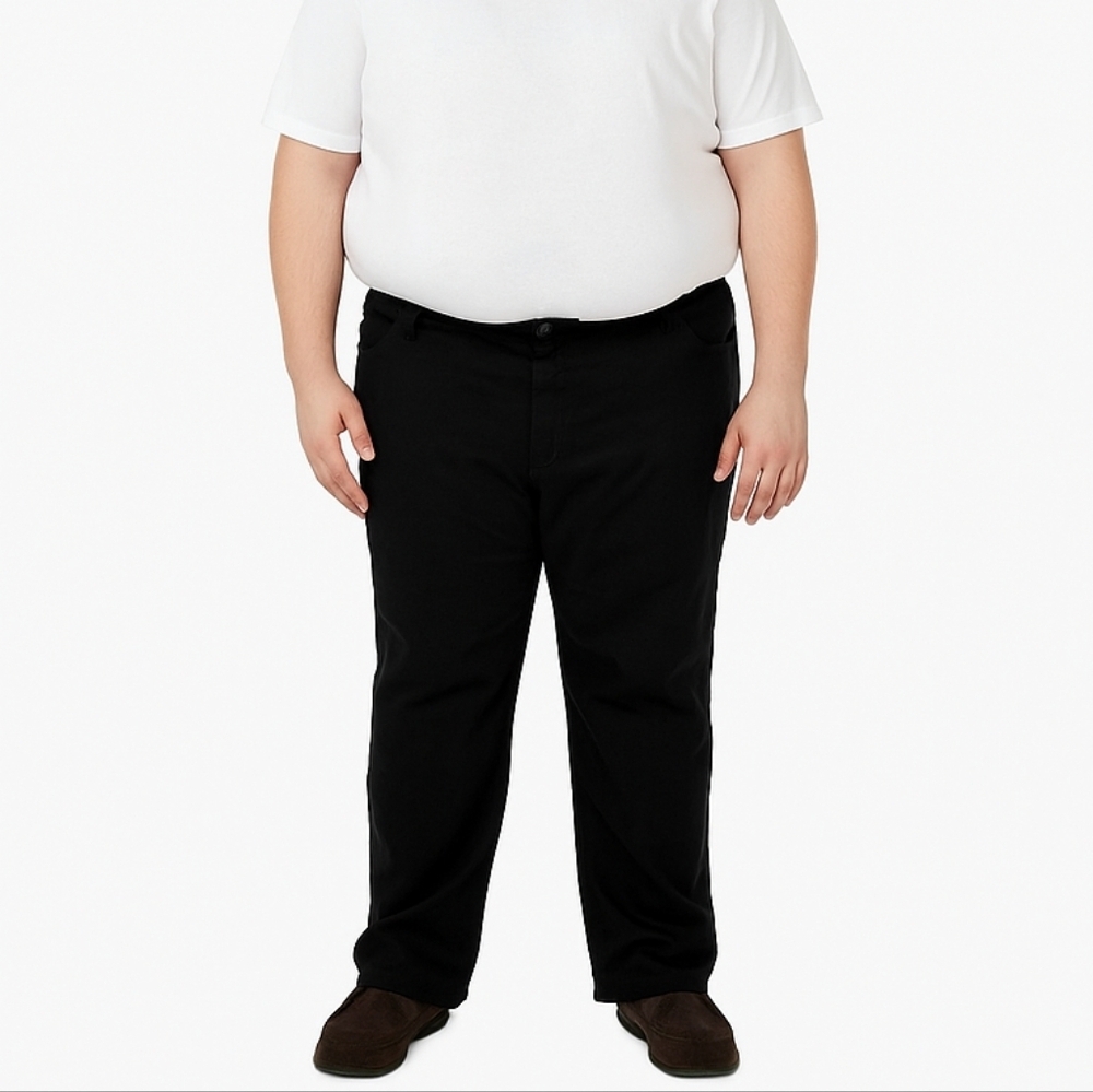 Wrangler Mens Black Classic 5-Pocket Regular Fit Flex Jeans Size 56×30